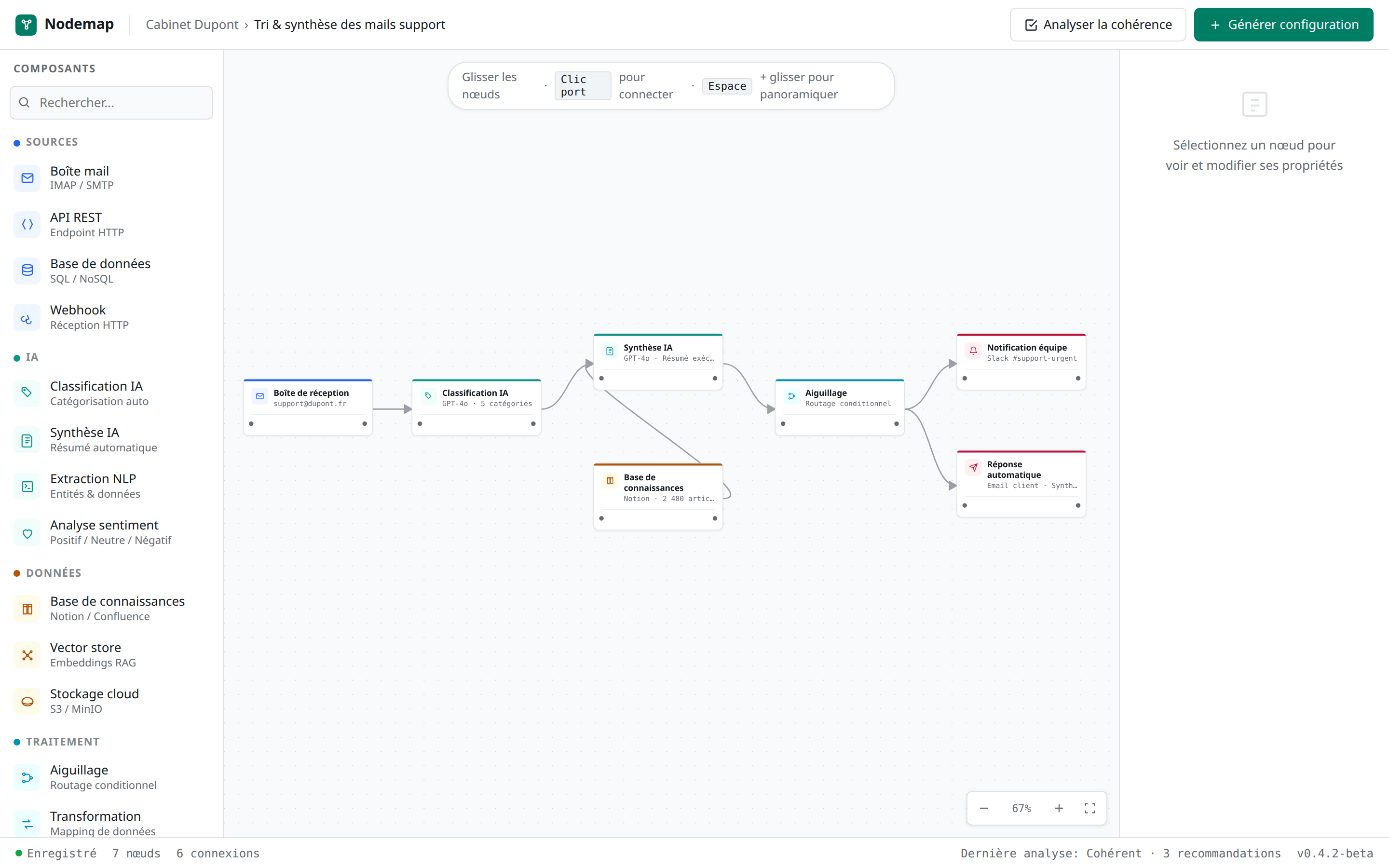 Éditeur React Flow Nodemap